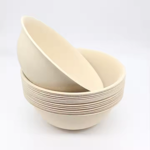 Bols jetables biodégradables 100% sans PFAS, personnalisés, blancs, bruns, différentes tailles, écologiques, en bagasse, 12 oz, 350 ml - Product Image 6