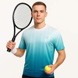 Camiseta de calidad premium Lisa para tenis, camisetas de tela elástica, uniforme de fútbol de alta calidad, ropa en línea, fábrica de Vietnam - Product Image 2