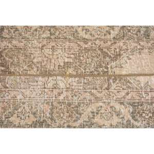 Alfombra Vintage de 1.7x6.4 pies, Alfombra Turca, Alfombra de Lana Marrón Abstracta - Product Image 4