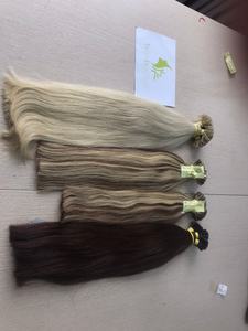 Extension de cheveux vierges vietnamiens Remy à cuticules alignés kératine FlatTips Prebonded Straight Wave Curly Style Hair Bamboo Hair - Product Image 5