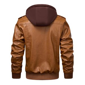 Vêtements pour hommes veste en cuir pour hommes nouvelle mode nouvelle arrivée vestes en cuir coupe-vent pour hommes vente en ligne - Product Image 6