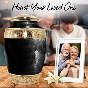 Mosaico de tamaño adulto grande hecho a mano, urna de cremación de vidrio de aluminio, azulejos individuales, entierro aplicado, suministro único para funerales - Product Image 5