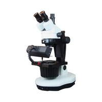 Trinocular Microscope With Swivel Head Metal Construction For Gemological Inspection Educational Supplies