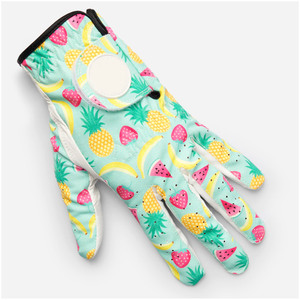 Facile à porter en couleur verte avec impression de fruits bonne vente coupe-vent de la plus haute qualité durable antidérapant gants de golf pour adultes - Product Image 1