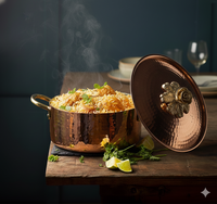 Casserole classique en acier inoxydable épais martelé, isolée, écologique, avec poignée, qualité chef, pour Biryani, Curry, Gaz