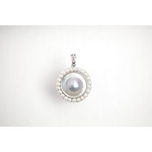Colgante Redondo de Perla Mabe con Perlas Auténticas - Product Image 2