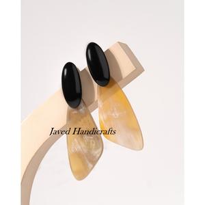 Fabricantes de joyería de moda Pendientes de cuerno Pendiente de cuerno de diseño único Pendiente de cuerno de búfalo de nueva forma Por Javed Handicrafts - Product Image 4