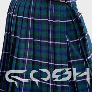 Kilt à tartan personnalisé de tradition écossaise Douglas avec lanières en cuir fin Kilts bleus de style moderne avec logo personnalisé - Product Image 5