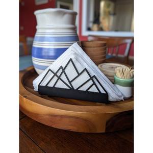 Porte-serviettes en métal noir de haute qualité accessoire de cuisine porte-serviettes cadeau de pendaison de crémaillère, boîte à mouchoirs pour Table à manger - Product Image 5