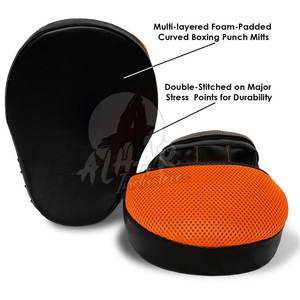La mejor calidad de forma curva hecha Thai Muay Taekwondo Boxeo Sparring Focus Hand Shield Mitts para la venta - Product Image 4