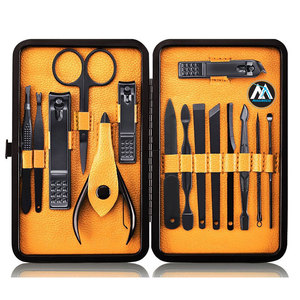 Professional Stainless Steel Nail Clipper Travel & Grooming Kit Manicure & <b>Pedicure</b> <b>Set</b> of 15pcs Luxurious Box - Product Image 1