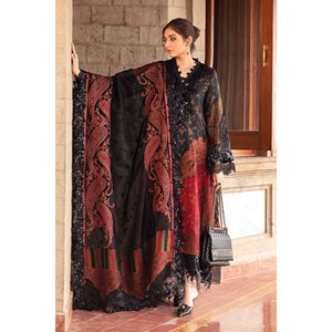 MARIA.B-3PC Conjunto de Primavera/Verano con Camisa Estampada, Dupatta de Chifón y Pantalones Estampados-BIC-2528 - Product Image 4