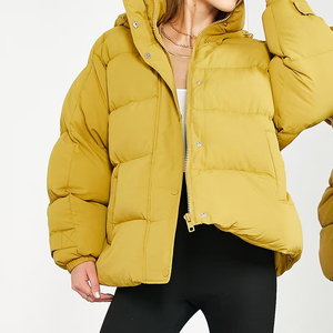 OEM Warm And Cozy Winter's Collection Comfortable Puffer Jacket With Breathable <b>Nylon</b> <b>Fabric</b> Adjustable Hooded Jacket For Women - Product Image 2