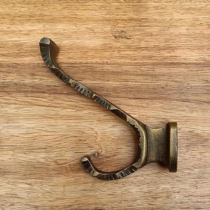 Antique Brass Decorative Wall <b>Hooks</b> Iron Casted Aluminium <b>Bathroom</b> Door <b>Hooks</b> for Towel Hat and Coat Antique Finish - Product Image 1