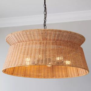 Lampada da soffitto appesa fatta a mano in <span class=keywords><strong>Rattan</strong></span> bronzo scuro decorazione per la casa lampada a sospensione per comodino soggiorno ristorante - Product Image 6