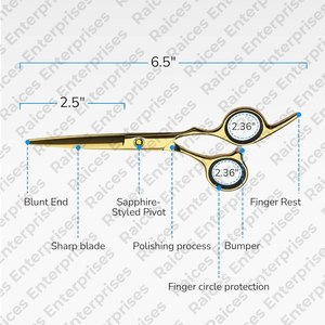 กรรไกรตัดผมพร้อมใบมีดคมเครื่องมือเสริมสวย - Product Image 2
