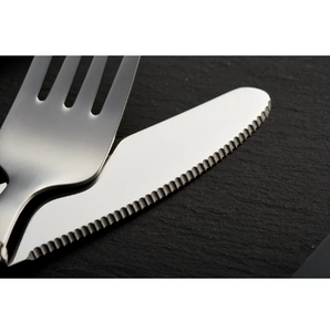 Ensemble de couverts bohème personnalisé couverts en acier inoxydable avec logo imprimé avec poignées en bambou ensemble d'argenterie durable - Product Image 6