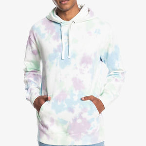 Sudadera con Capucha de Forro Polar Estampada Personalizada al por Mayor para Hombre, Sudadera con Capucha de Estilo Urbano con Estampado de Camuflaje Abstracto, Media Cremallera y Cordón Ajustable - Product Image 1