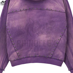 Sudadera con Capucha y Cremallera Lavada al Ácido de Alta Calidad, Precio de Venta al por Mayor, Sudadera con Capucha Lavada al Ácido, Sudadera con Capucha Básica de Algodón Mezclado Lavada al Ácido - Product Image 6