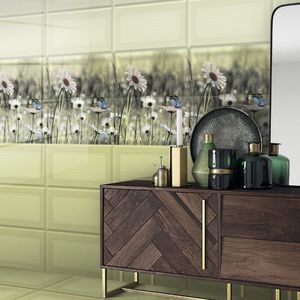 300x600 white gloss finish ceramic wall tile elegant minimalist style suitable for commercial office interiors large <b>scale</b> wall - Product Image 1