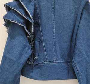 Veste coupe-vent en jean imperméable pour femme, coupe classique, style vintage, délavée, décontractée, streetwear automne - Product Image 3