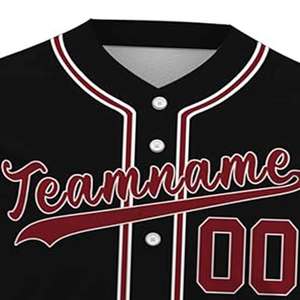 Maillot de baseball personnalisé de haute qualité, tendance, à transfert thermique, 100% polyester, boutons complets, respirant, logo personnalisé, séchage rapide - Product Image 5