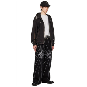 Personnalisé Vintage Fading Distressing Fermeture à glissière Épaules tombantes avec capuche en maille pour hommes - Product Image 4