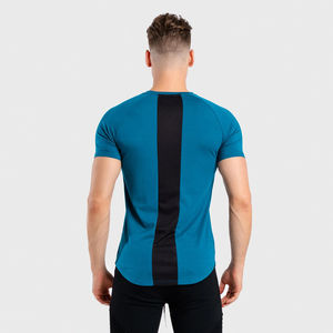 Camiseta de gimnasio sin costuras 2025 para hombre, venta al por mayor, camiseta de gimnasio atlético de entrenamiento físico de secado rápido para hombre, camisetas transpirables de manga corta - Product Image 4