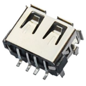อะแดปเตอร์ USB 2.0 แบบตัวเมีย SMT มุมฉาก ทองเหลืองเคลือบทอง ทนไฟ UL94V-0 ทนทาน 1500 ครั้ง จาก Ariba Technology - Product Image 1