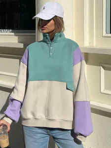 Sudadera con Capucha de Moda Urbana, Estilo Holgado, con Paneles y Botones, Manga Larga, Gruesa, con Logotipo Personalizado, para Hombre y Mujer - Product Image 2