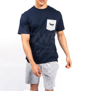Ensemble de vêtements de sport OEM pour hommes, t-shirt et short, matériau évacuant l'humidité, ensemble de shorts pour une utilisation active - Product Image 2