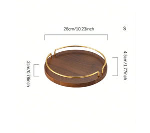 Plateau festonné en bois vieilli - Product Image 3