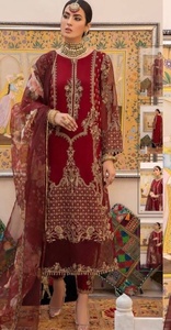 Salwar Kameez de Seda Bordado Multicolor, Estilo Tribal Étnico Vintage Kuchi Afgano/Pakistaní, para Fiestas Tradicionales, Gran Venta 2020 - Product Image 2