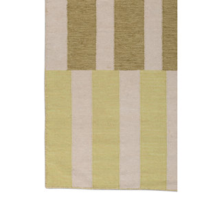 พรมขนสัตว์ทอลายตารางหมากรุกแบบกลับด้านได้ สีงาช้าง สำหรับบ้าน-ADWL-1314 - Product Image 4