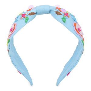 ที่คาดผมแฟชั่นหลากสี งานแฮนด์เมด สำหรับผู้หญิงและเด็ก  ปักลายประดับลูกปัด - Product Image 1