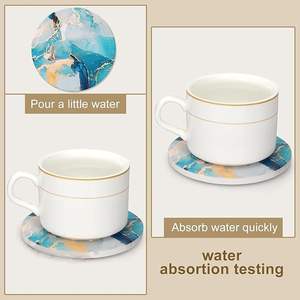 Ensemble de 4 sous-verres en bois de résine, polis, de formes variées, design moderne, écologiques, personnalisables, pour bar, cuisine, maison, fête de déménagement, anniversaire - Product Image 4