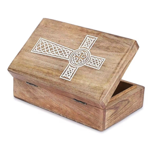 Boîte de rangement rectangulaire de qualité standard Vaisselle au design exclusif Prix de gros Boîte en bois religieuse Utilisation pour la décoration de la maison - Product Image 1
