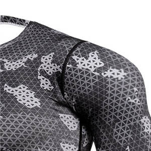 High Quality Custom Breathable <b>Rash</b> <b>Guard</b> <b>Mens</b> Compression Fit Gym Top Quick Dry Spandex/Polyester Sublimation Printed - Product Image 5