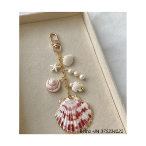Seashell Keychain Handmade Natural Seashell Cotton String for Handbag Accessory <b>Gift</b> Vietnam - Product Image 6