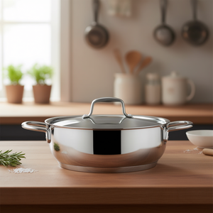 DELIZIOSA 18/10 Stainless Steel Semi-Deep Saucepan 26cm Polished Chrome Lagotherm 010733031726 - Product Image 3