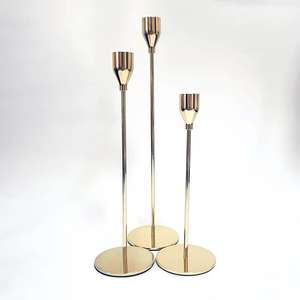 Bougeoir conique moderne en métal Porte-bougies décoratif festif pour anniversaire et Pâques pour bougies décoratives - Product Image 1