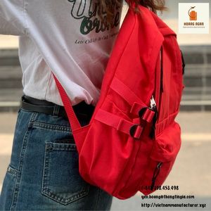 Customized Logo <b>Waterproof</b> Polyester 41X27X15 CM Basic <b>School</b> <b>Backpack</b> With Purple Red Black Color - Product Image 5