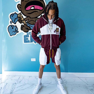 Men's High Quality Vintage Streetwear Breathable Windbreaker Two-Piece Custom Logo New Design Waterproof Shorts Summer Custom - Product Image 3