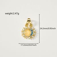 Pendentif Nazar en émail bleu plaqué or 18 carats avec breloques œil turc et lune pour la création de colliers et boucles d'oreilles DIY, cadeau pour femme