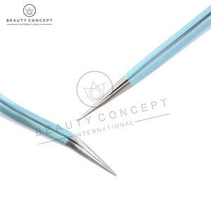 Pinzas de extensión de pestañas de instrumento de belleza de alta calidad de acero inoxidable multicolor personalizadas ecológicas - Product Image 2