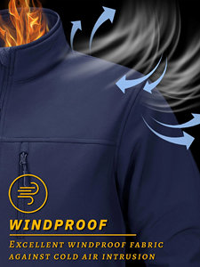 Chaqueta de concha suave de alta calidad, cómoda cremallera frontal, ropa informal a prueba de viento, chaquetas de manga larga para exteriores para hombres - Product Image 4