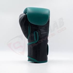 Gants de combat en cuir de couleur noir-vert-kickboxing Gant en cuir gagnant-jumeaux Gants de boxe professionnels personnalisés Gants de pratique - Product Image 3