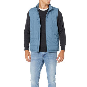Top Qualité Hiver Sans Manches Brillant Puffer Gilet Veste Logo Personnalisé Bulle Hommes Gilets Avec Capuche - Product Image 3