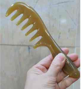 Peine de pelo de cuerno de búfalo Natural de alta calidad 100% ecológico hecho a mano producto de artesanía Natural 100% - Product Image 2