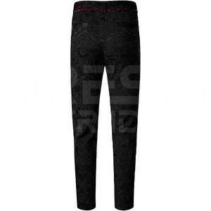 Pantalon décontracté slim pour homme en cuir 100% de haute qualité, coupe droite, taille mi-haute, léger, vente en gros - Product Image 3